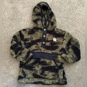 Carhartt Kids Camo Fleece Jacket - Black and Green